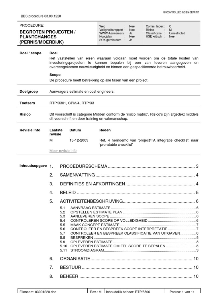 Projecten Begroten | PDF