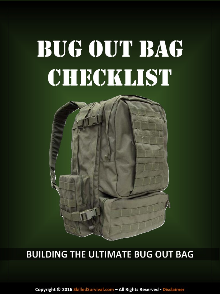 Bug Out Bug Out Bag Checklist V3 PDF PDF Survival Skills Wound