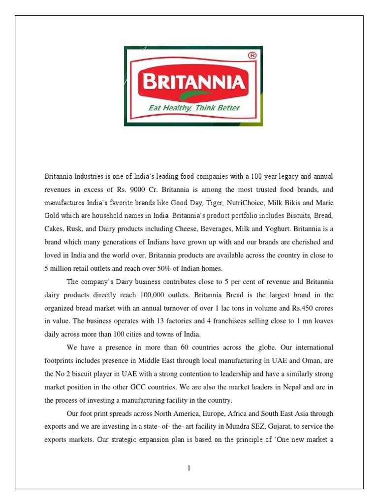 marketing strategy of britannia