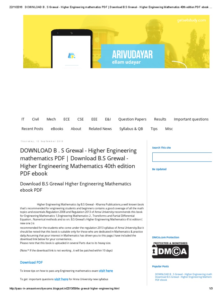 HIGHER ENGINEERING MATHEMATICS BY BS GREWAL 40TH EDITION PDF DOWNLOAD visual data 2