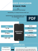 Case Based Disscusion: Low Back Pain