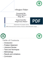 FYP Final Presentation Format