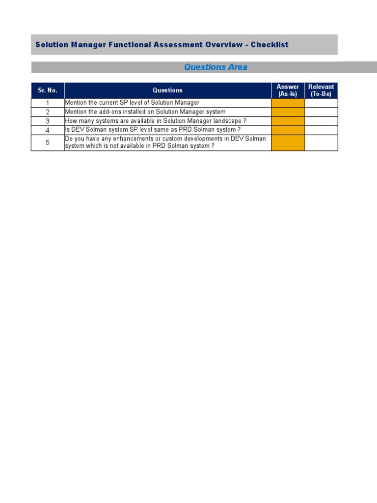 Solution Manager Interview Questions Guide | PDF | Business Process ...