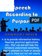 Speech According to Purpose