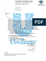 Surat Undangan Test Seleksi Calon Karyawan PT Unilever Indonesia TBK