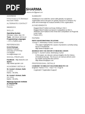 professional resume