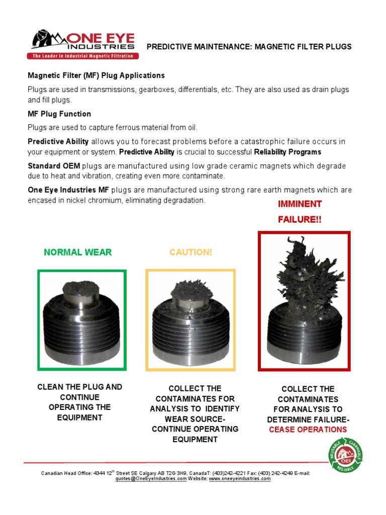 Predictive Maintenance with MF Plugs | PDF