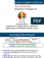 CS 322M Digital Logic & Computer Architecture: Cache Optimization Techniques-II