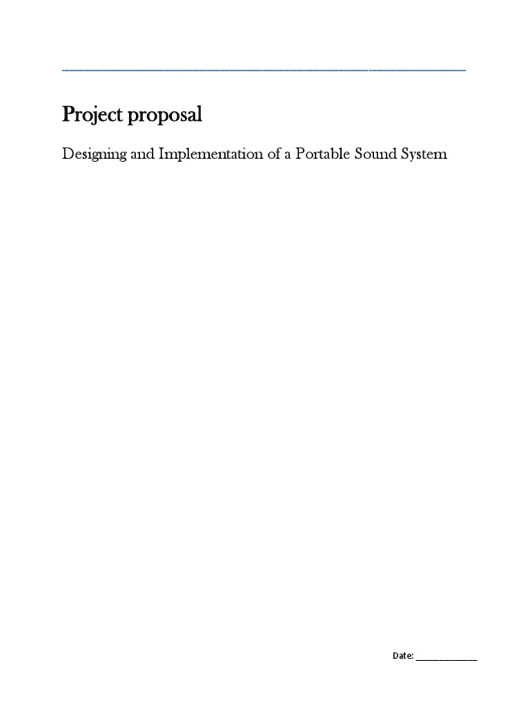 Portable Sound System Proposal | PDF | Loudspeaker | Amplifier