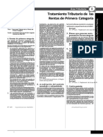 Tratamiento Tributario de Las Rentas de Primera Categoria