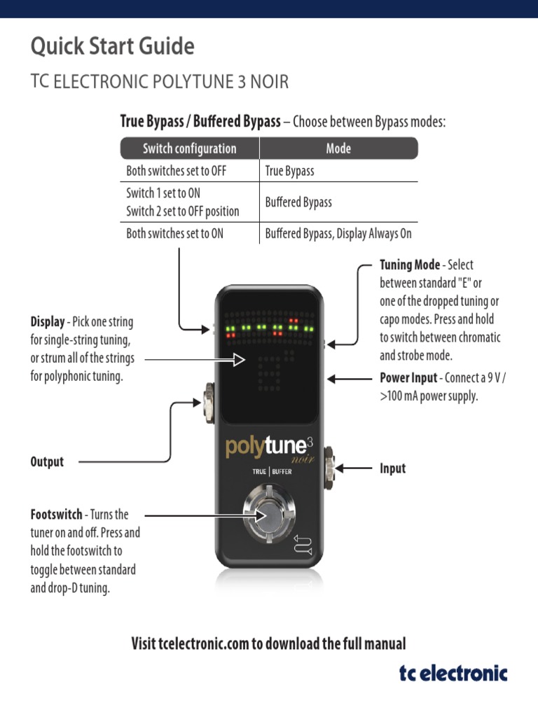 Polytune 3 Noir QSG en | PDF