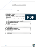 Informe reacciones químicas