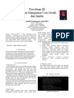Percobaan III Jaringan Manajemen User, Groub, Dan Samba: Junaidi Pandiangan (14S17007)