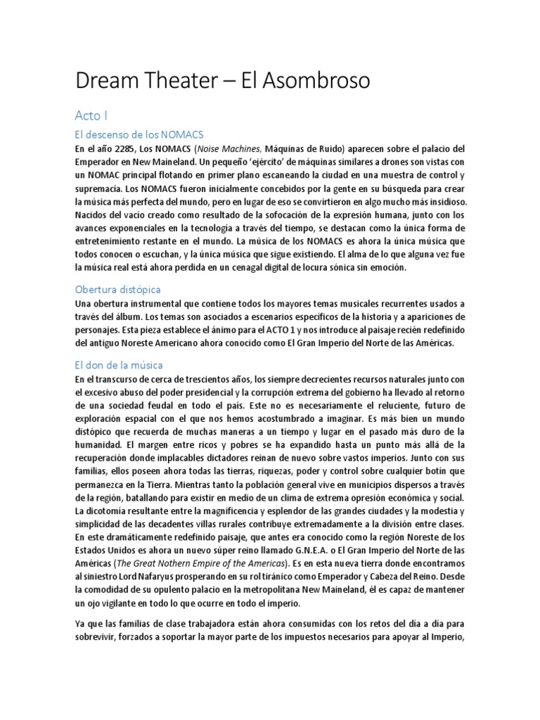 Dream Theater - The Astonishing | PDF | Amor | Vida, image size:768x1024