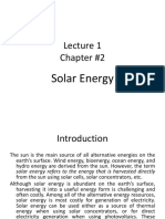 Chapter #2: Solar Energy