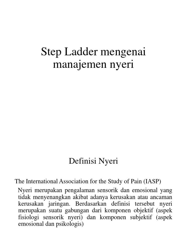 Manajemen Nyeri dengan WHO Pain Ladder | PDF