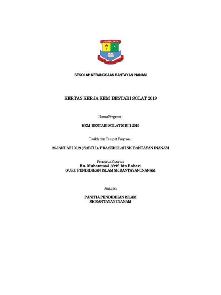 Kertas Kerja Kbs 2019 Pdf
