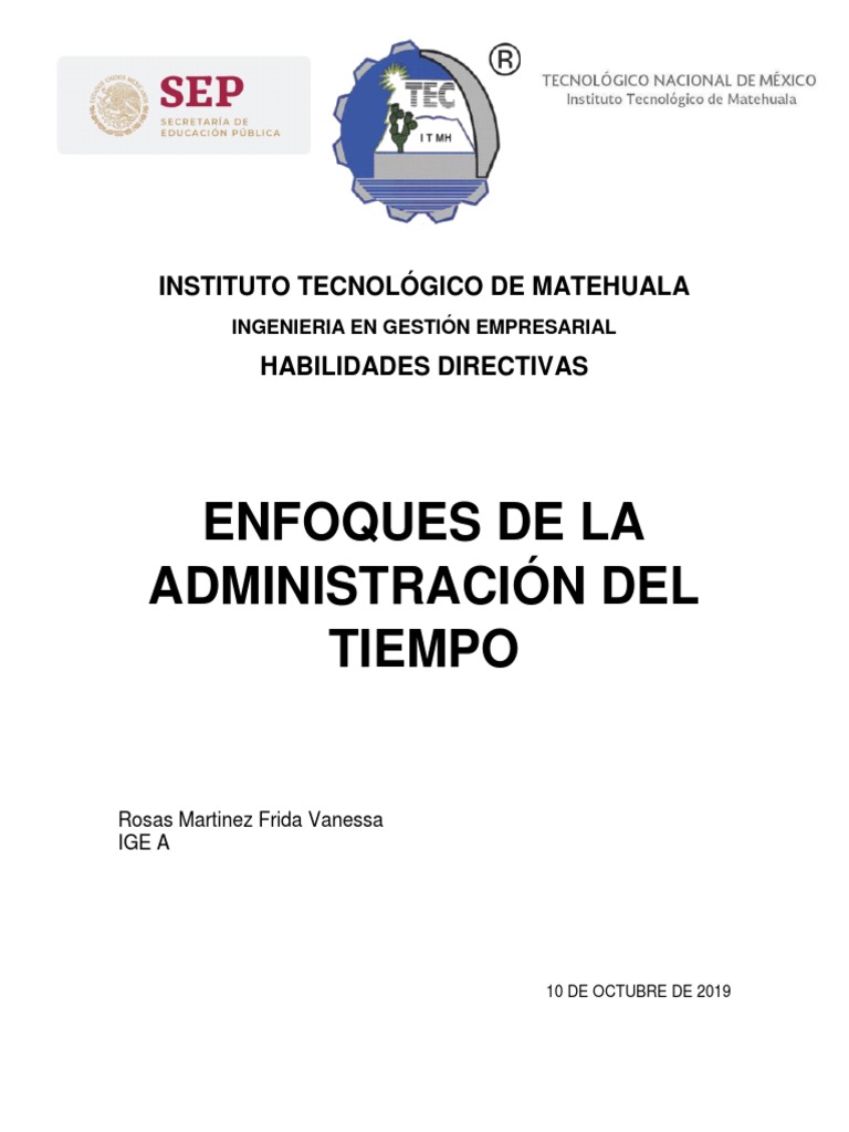 Enfoques de Administración del Tiempo | PDF | Objetivo | Felicidad