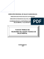 Pland e Trabajo de Reunion Tenica de Redes