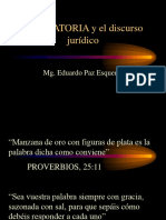 LA ORATORIA y El Discurso Jurídico: Mg. Eduardo Paz Esquerre