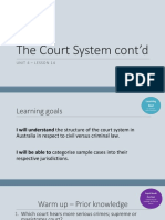 Lesson 14 The Court System Cont'd