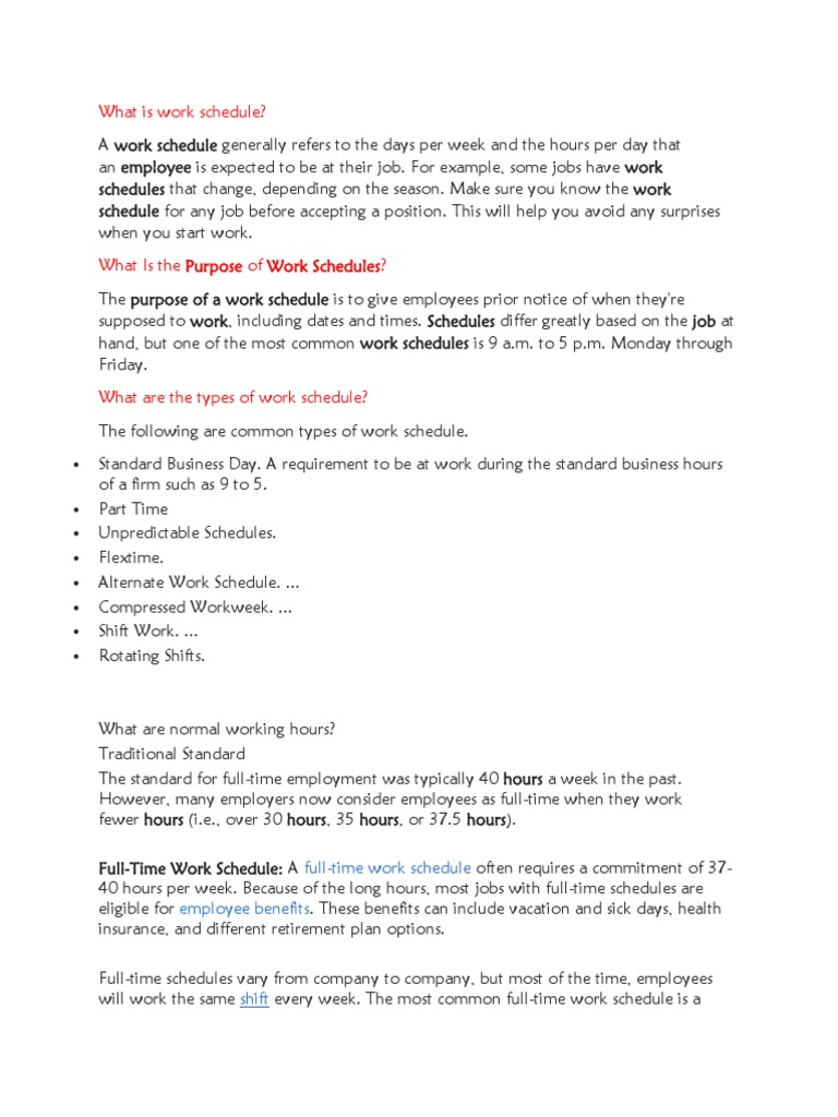 what-is-work-schedule-pdf-human-resources-shift-work