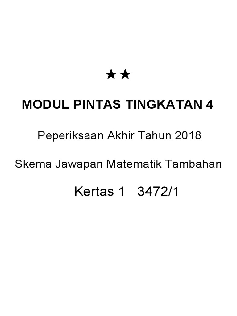Matematik Tambahan K1 Pdf