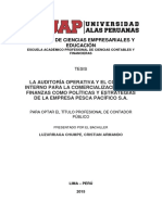 La Auditoría Operativa y El Control Interno para La Comercialización y Las Finanzas Como Políticas y Estrategias de La Empresa Pesca Pacífico S.A.