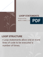 Lesson 4 Loop Statement