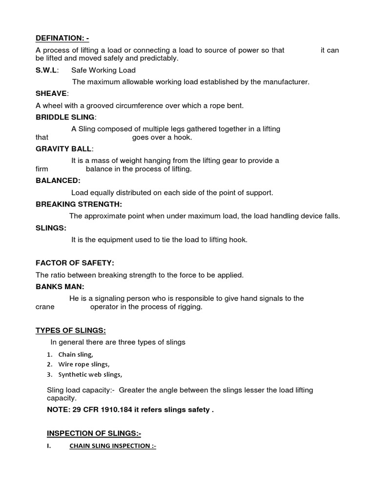 Lifting and Rigging Safety Procedures | PDF | Crane (Machine) | Rope