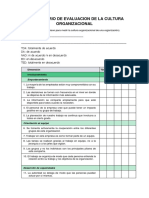 Cuestionario de Evaluacion de La Cultura Organizacional