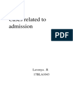 Cases Related To Admission