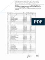 Assistant Prof. - Comp. Sc. Engg. 21.10.19