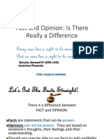 Fact and Opinion: Is There Really A Difference