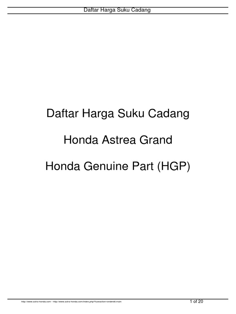 HGP Astrea Grand PDF Carburetor Clutch