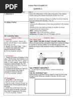 Lesson Plan in English 10 Quarter 2: Teacher's Tasks Student's Tasks