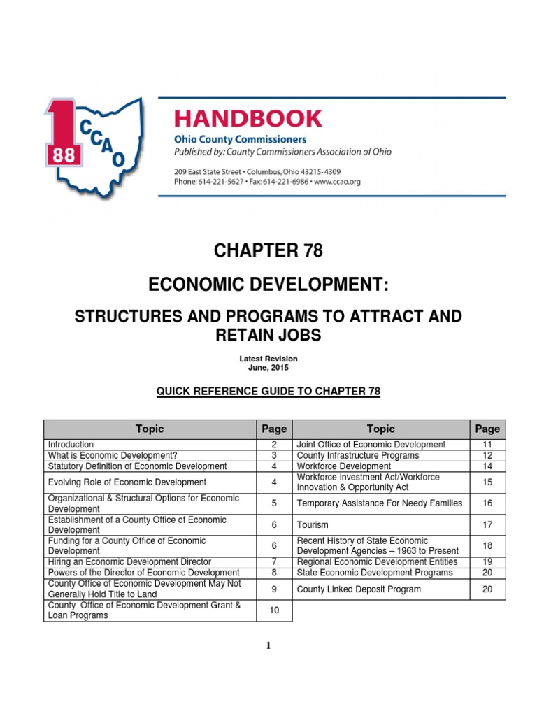 Economic Development Strategies Guide | PDF | Workforce Development ...