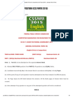 English (Précis & Composition) (CSS Paper 2015) : Editor