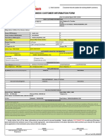 Business Customer Information Form: Registered Business Name: MANG JUAN'S RESTO Store/Shop/Outlet Name/Trade Name