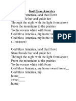 God Bless America Lyrics PDF
