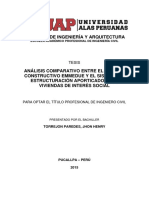 Análisis Comparativo Entre El Sistema Constructivo Emmedue y El Sistema de Estructuración Aporticado para Viviendas de Interés Social