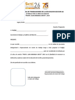 Formato Propuesta Sindical 25 Años de Servicio