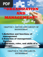 Organization and Management