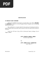 Certificate of No Pending Adminitrative Case - Fidelity Bond