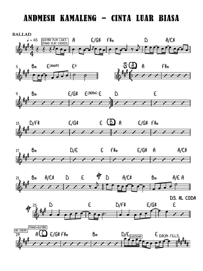 Andmesh Kamaleng Cinta Luar Biasa Full Score Pdf Chess Openings Chess