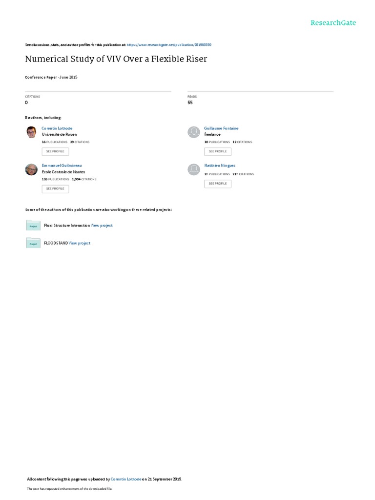 Numerical Study of VIV Over A Flexible Riser: June 2015 | PDF | Finance ...