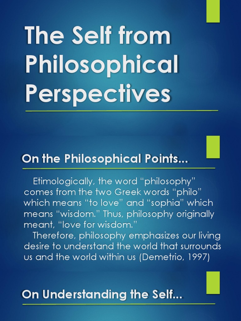 Self Philiosophical Perspectives | PDF | René Descartes | Soul
