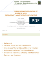 The Turkish Experience in Consolidation of Irrigated Land: Productivity and Efficiency Implications