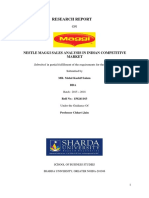 Research Report: Nestle Maggi Sales Analysis in Indian Competitive Market