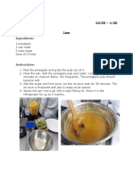 HM Elect 1 10:30 - 1:30 Lab Activity # 6 Jam: Ingredients